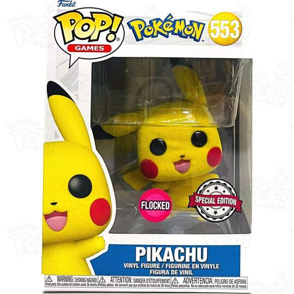 Pokemon Pikachu (#553) Flocked Funko Pop Vinyl