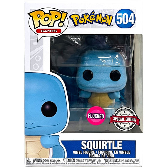 Pokemon Squirtle Flocked (#504) Funko Pop Vinyl