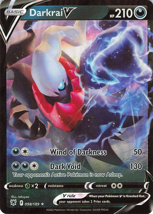 Pokemon Tcg: Astral Radiance Darkrai V 098/189 / Ultra Rare Trading Cards