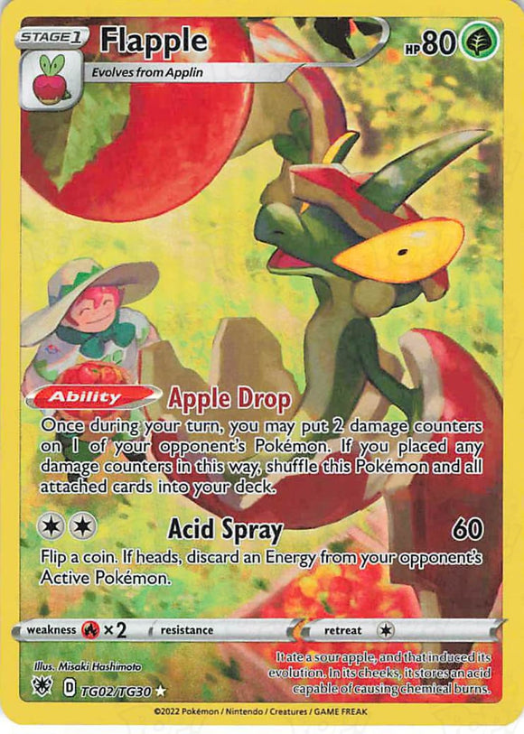 Pokemon Tcg: Astral Radiance Flapple Tg02/tg30 / Ultra Rare Trading Cards