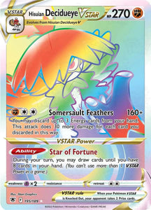 Pokemon Tcg: Astral Radiance Hisuian Decidueye Vstar (Secret) 195/189 / Ultra Rare Trading Cards