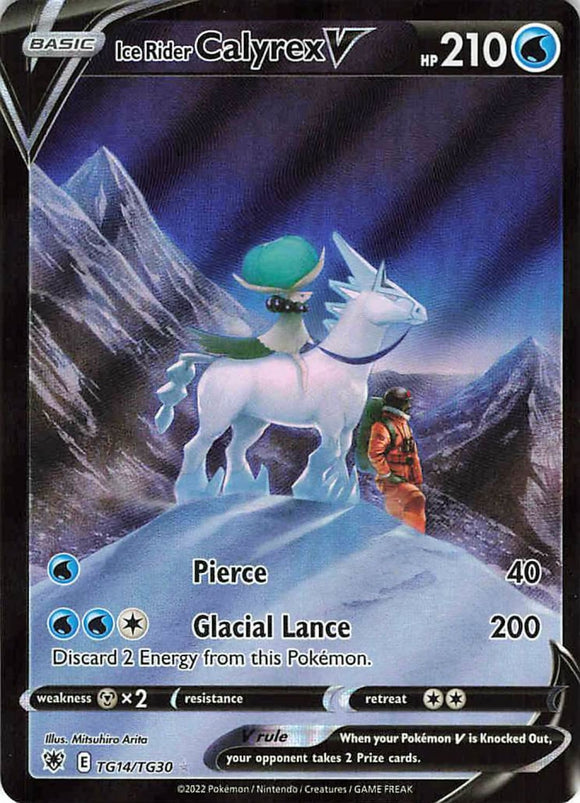 Pokemon Tcg: Astral Radiance Ice Rider Calyrex V Tg14/tg30 / Ultra Rare Trading Cards