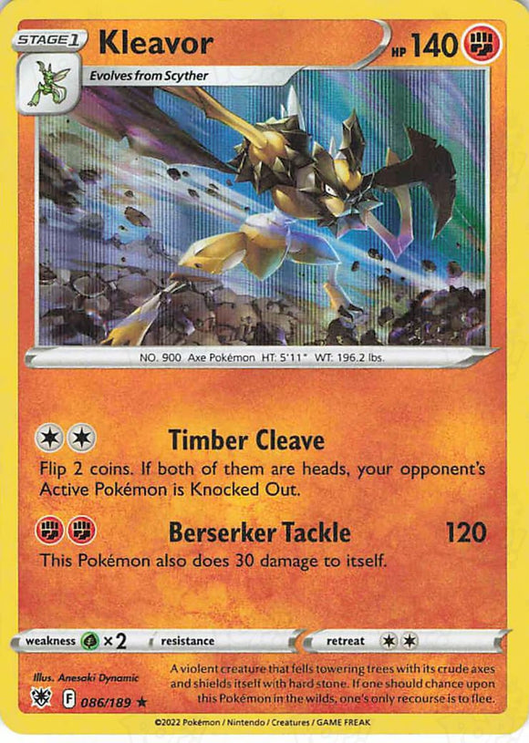 Pokemon Tcg: Astral Radiance Kleavor 086/189 / Holo Rare Trading Cards