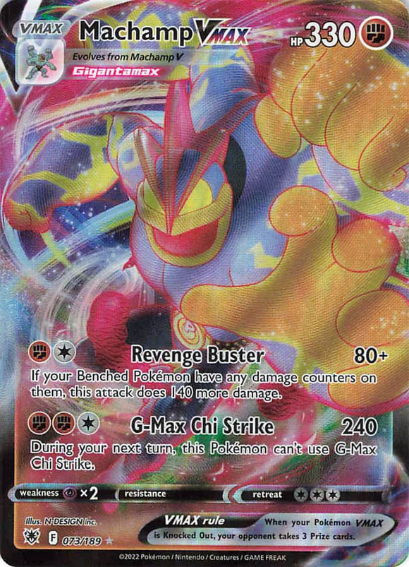 Pokemon Tcg: Astral Radiance Machamp Vmax 073/189 / Ultra Rare Trading Cards