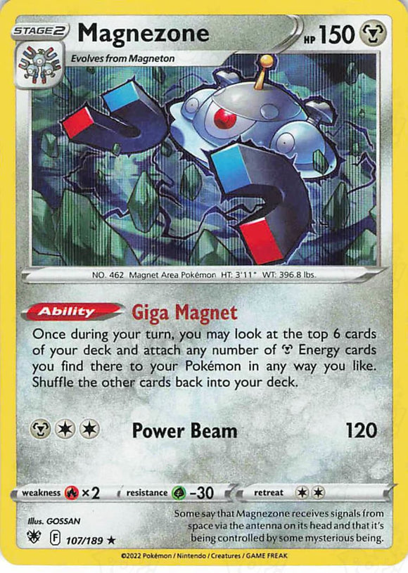 Pokemon Tcg: Astral Radiance Magnezone 107/189 / Holo Rare Trading Cards
