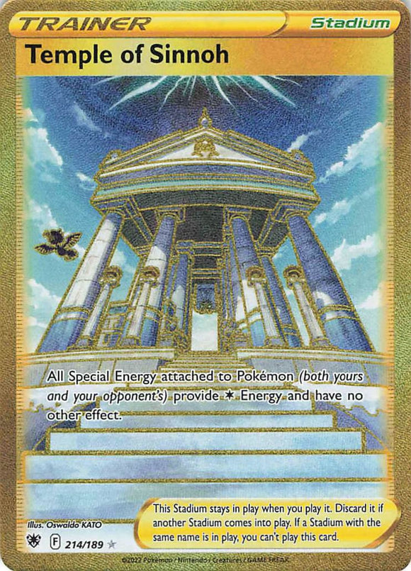 Pokemon Tcg: Astral Radiance Temple Of Sinnoh (Secret) 214/189 / Ultra Rare Trading Cards