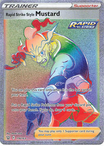 Pokemon TCG: Battle Styles: Rapid Strike Style Mustard (Secret) 176/163 Secret Rare Pokemon TCG: Battle Styles: Rapid Strike Style Mustard (Secret) 176/163 Secret Rare
