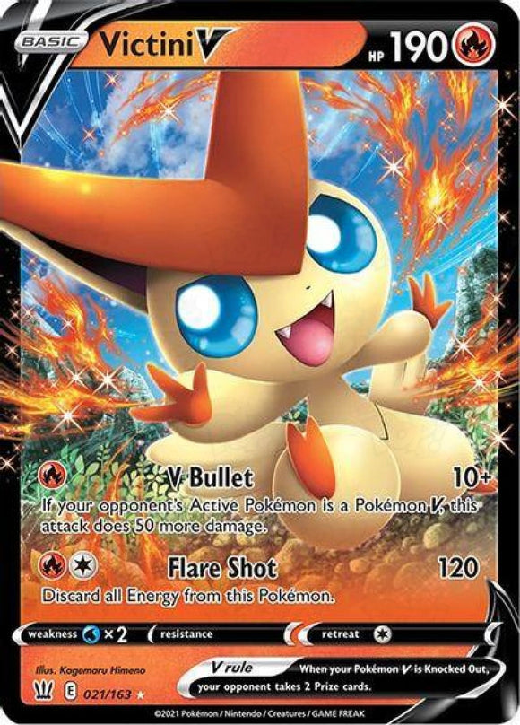 Pokemon TCG: Battle Styles: Victini V 021/163 Ultra Rare Trading Cards