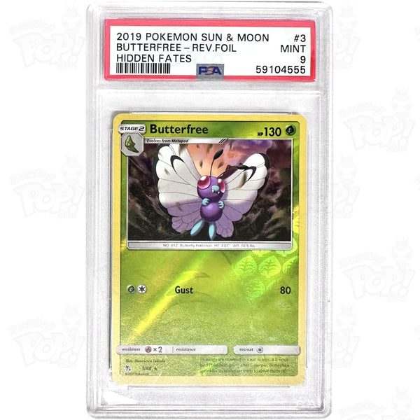 Pokemon TCG: Butterfree Hidden Fates 3/68 PSA 9