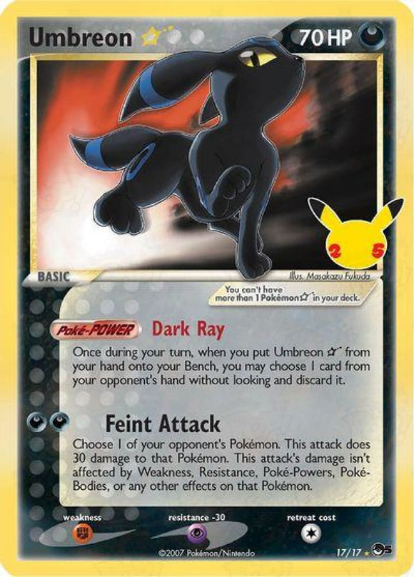Celebrations: Classic Collection Umbreon Star 17/17 /