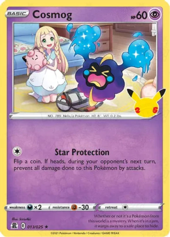 Pokemon TCG: Celebrations Cosmog 013/025 / Holo Rare