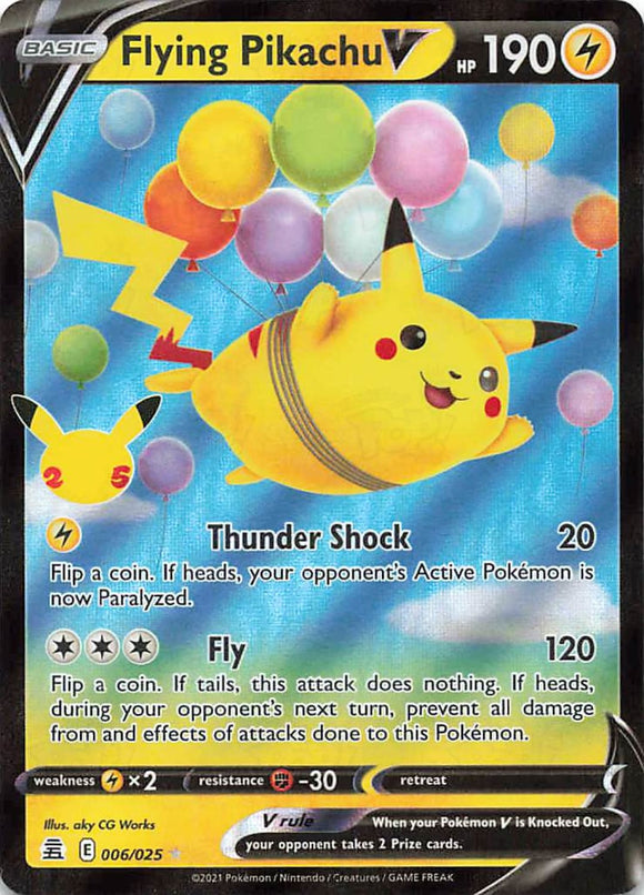 Pokemon Tcg: Celebrations Flying Pikachu V 006/025 / Ultra Rare Trading Cards