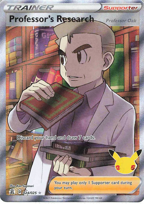 Pokemon Tcg: Celebrations Professors Research (Full Art) 024/025 / Ultra Rare Trading Cards