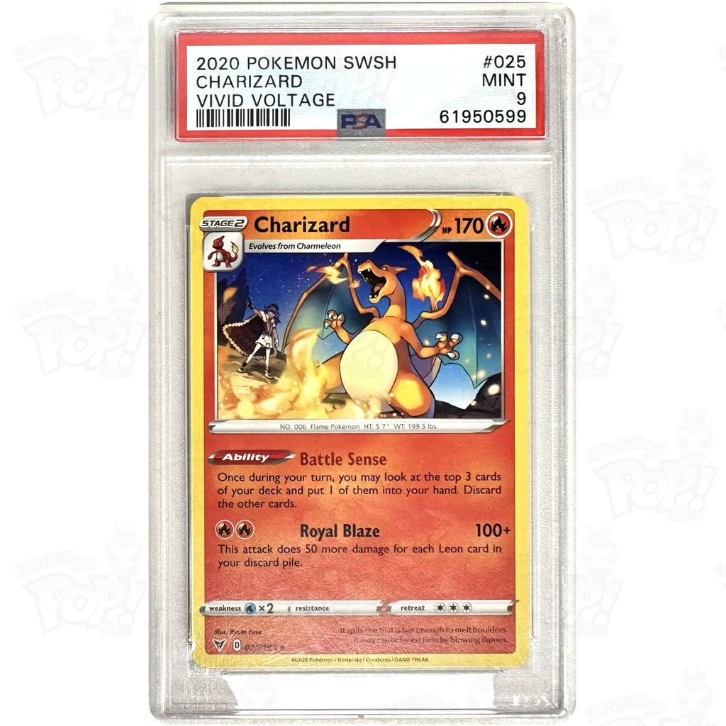 Psa 9 2020 hot charizard vivid voltage 025/185 rare