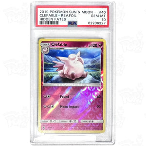 Pokemon Tcg: Clefable Hidden Fates 40/68 Psa 10 Trading Cards