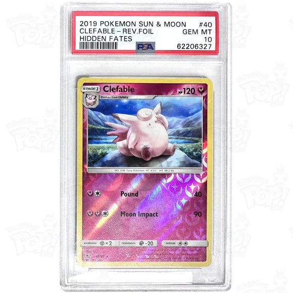 Pokemon Tcg: Clefable Hidden Fates 40/68 Psa 10 Trading Cards