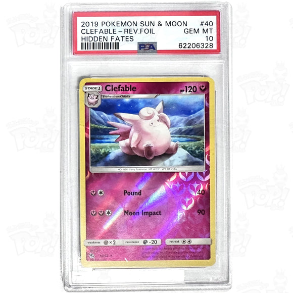 Pokemon Tcg: Clefable Hidden Fates 40/68 Psa 10 #2 Trading Cards