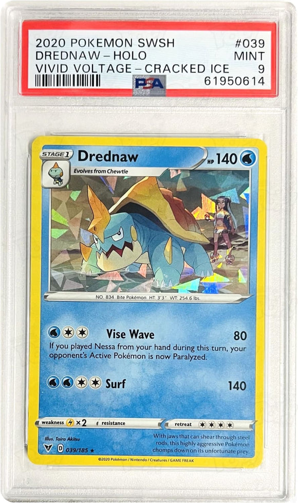 Pokemon TCG: Deck Exclusives Drednaw 039/185 / Cracked Ice Holo PSA 9 Pokemon TCG: Deck Exclusives Drednaw 039/185 / Cracked Ice Holo PSA 9