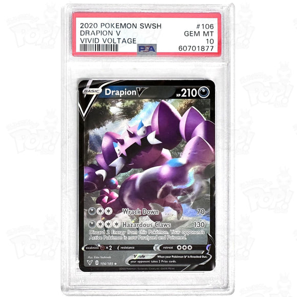 Pokemon Tcg: Drapion V 106/185 Psa 10 #2 Trading Cards