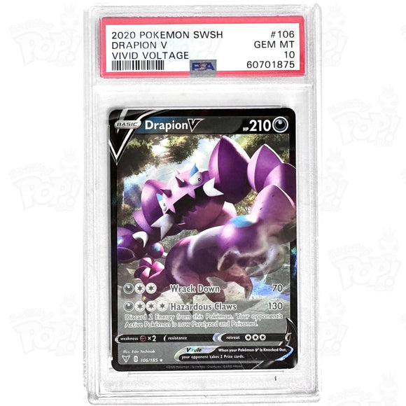 Pokemon Tcg: Drapion V 106/185 Psa 10 #1 Trading Cards