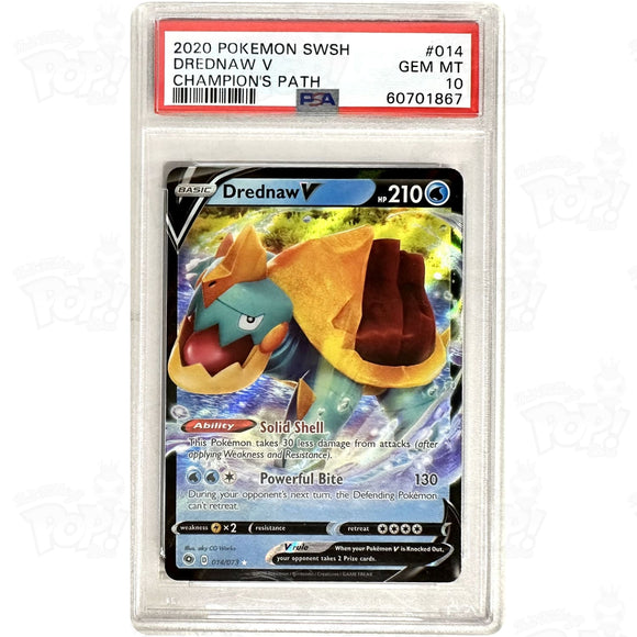 Pokemon Tcg: Drednaw V Champions Path 14/73 / Ultra Rare Psa 10 Trading Cards