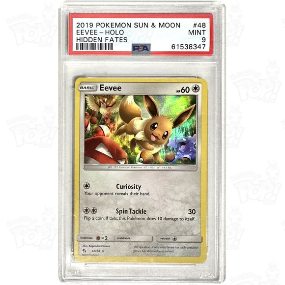 Pokemon TCG: Eevee Hidden Fates 48/68 / Holo Rare PSA 9 Pokemon TCG: Eevee Hidden Fates 48/68 / Holo Rare PSA 9