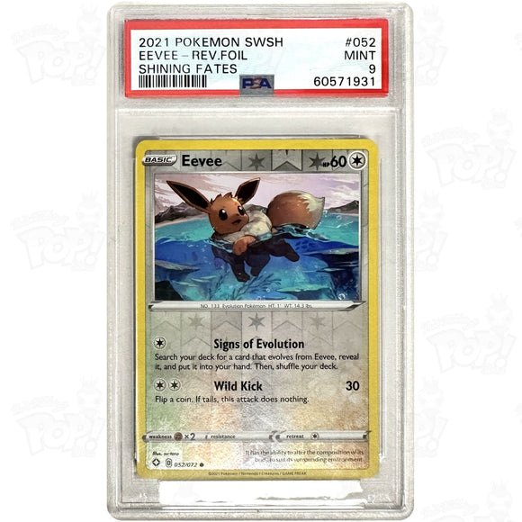 Pokemon TCG: Eevee Shining Fates 052/052 / Reverse Holo PSA 9 Pokemon TCG: Eevee Shining Fates 052/052 / Reverse Holo PSA 9