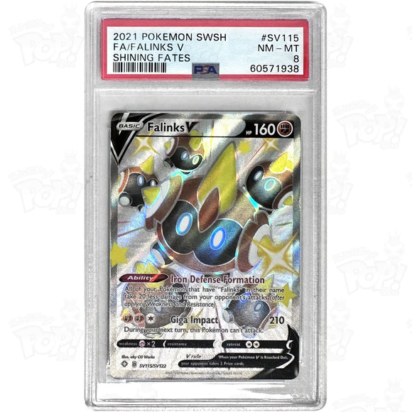 Pokemon Tcg: Falinks V Sv115/Sv122 Psa 8 Trading Cards
