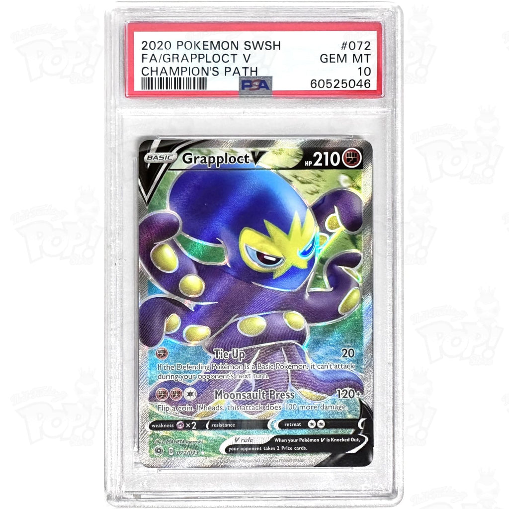 Pokemon TCG: Grapploct V (Full Art) Champion's Path 72/73 PSA 10