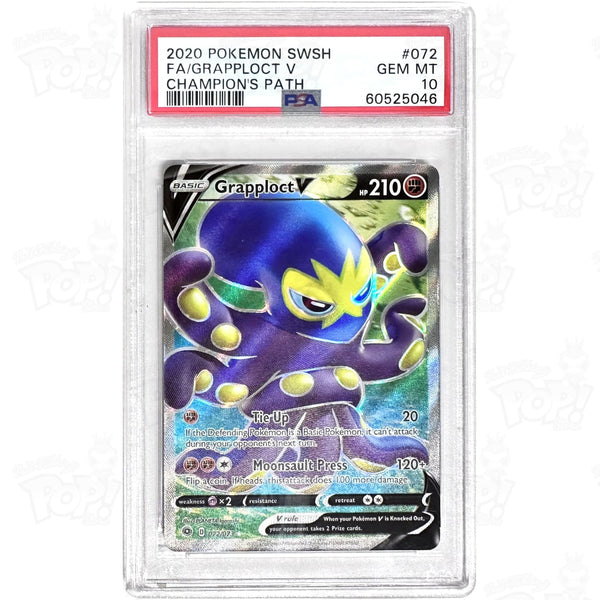 Pokemon TCG: Grapploct V (Full Art) Champion's Path 72/73 PSA 10