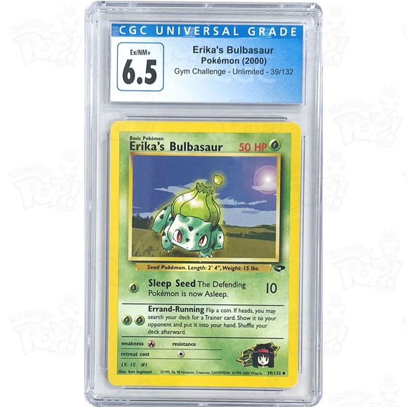 Pokemon Tcg: Gym Challenge Erikas Bulbasaur 39 / Uncommon Cgc 6.5 Trading Cards