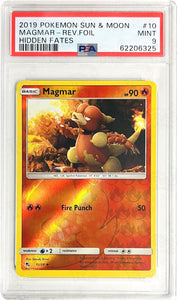 Pokemon Tcg: Hidden Fates Magmar 10/68 / Uncommon Psa 9 Trading Cards