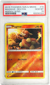 Pokemon Tcg: Hidden Fates Magmar 10/68 / Uncommon Psa 10 Trading Cards