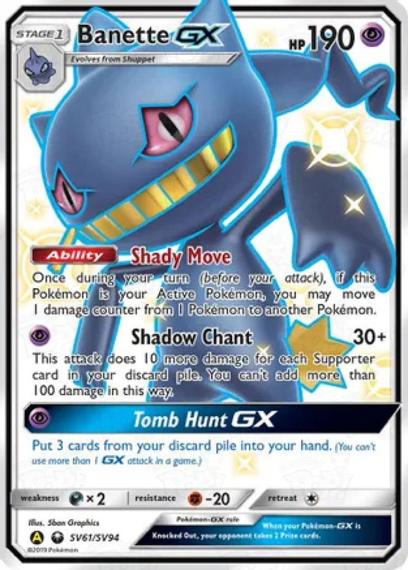 Pokemon Tcg: Hidden Fates: Shiny Vault Banette Gx Sv61/sv94 / Holo Rare