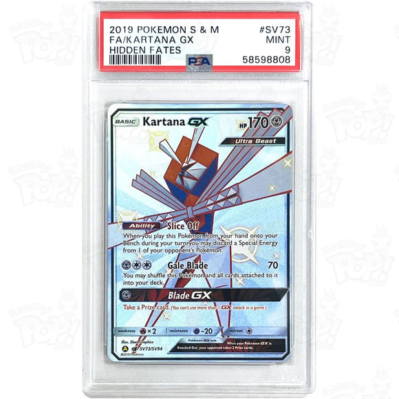 Pokemon Tcg: Hidden Fates: Shiny Vault Kartana Gx Sv73/sv94 / Holo Rare Psa 9 Trading Cards