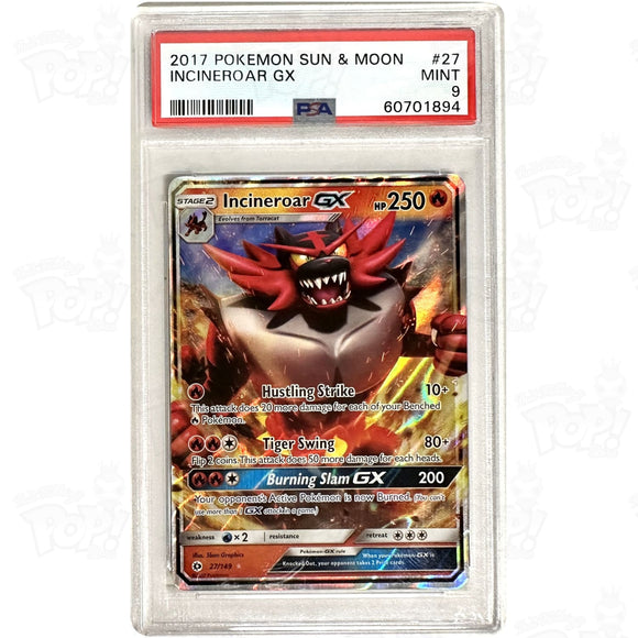 Pokemon Tcg: Incineroar Gx Sm Base Set 27/149 / Ultra Rare Psa 9 Trading Cards