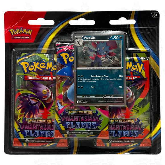 Pokemon TCG: Mega Evolutions 2 Phantasmal Flames Three Booster Blister Pokemon TCG: Mega Evolutions 2 Phantasmal Flames Three Booster Blister