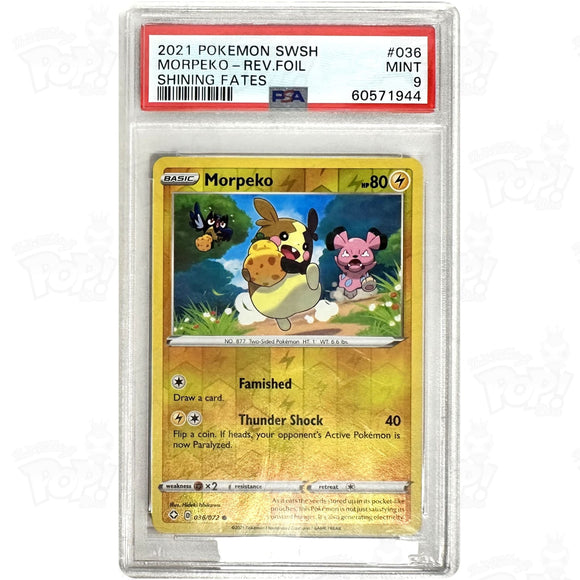 Pokemon Tcg: Morpeko Shining Fates 036/072 / Reverse Holo Psa 9 Trading Cards