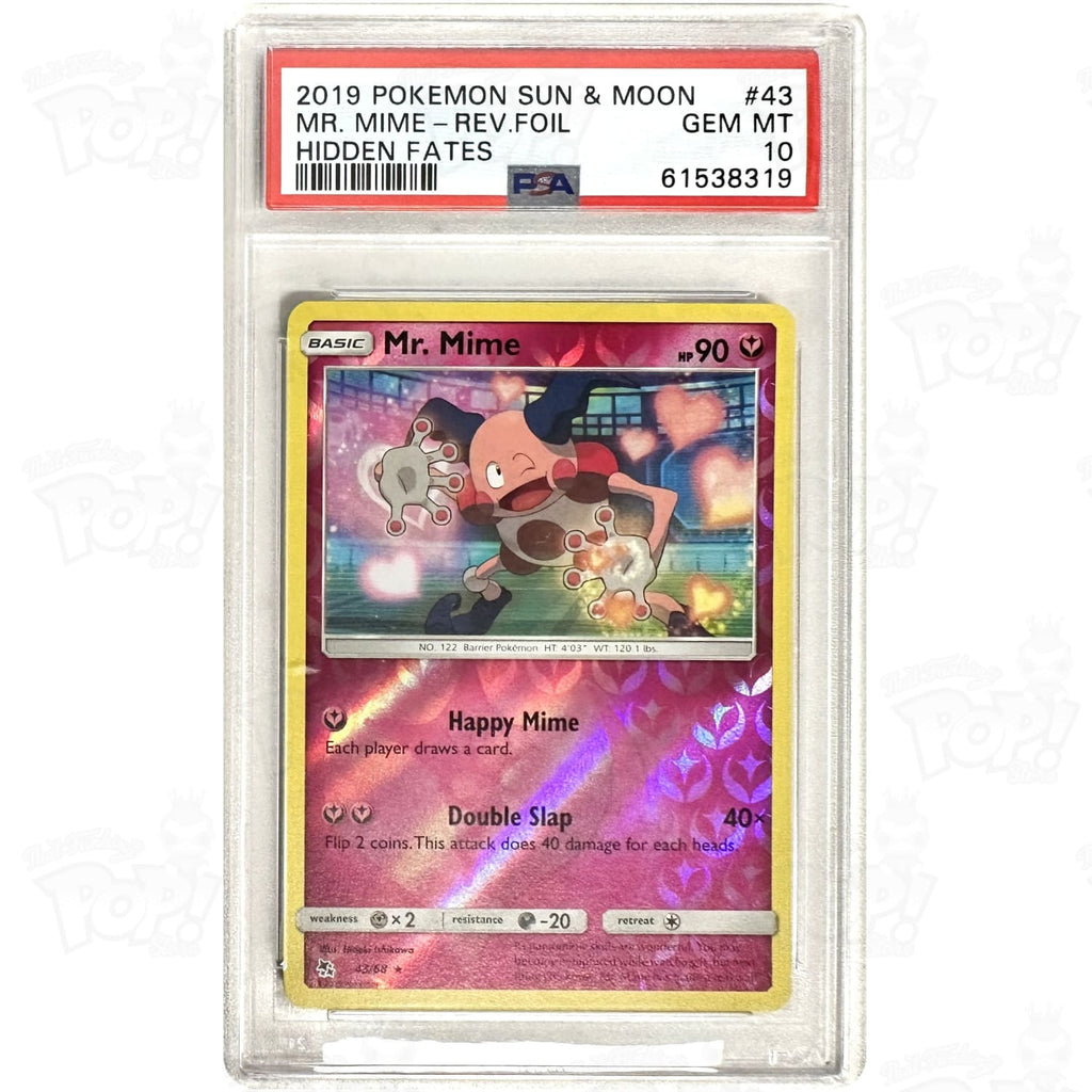 mr mime holographic card value Pokemon TCG: Mr. Hidden Fates 43/68 / Reverse Holo PSA 10 Theme:Turtle Black Clover - Booster Box Case If he or she Pokemon X Demon Slayer