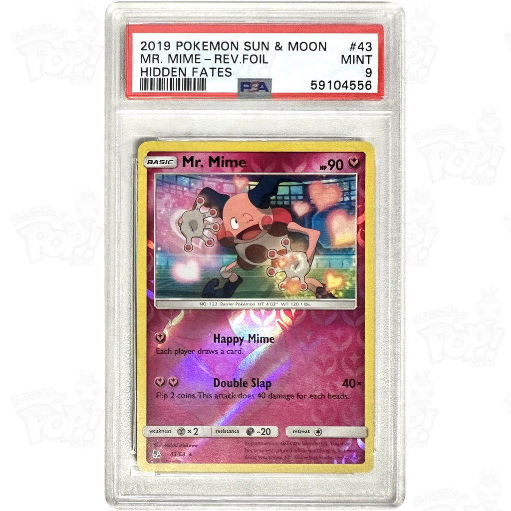 Pokemon TCG: Mr. Mime Hidden Fates 43/68 / Reverse Holo PSA 9