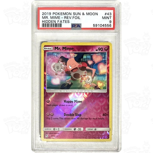 Pokemon TCG: Mr. Mime Hidden Fates 43/68 / Reverse Holo PSA 9