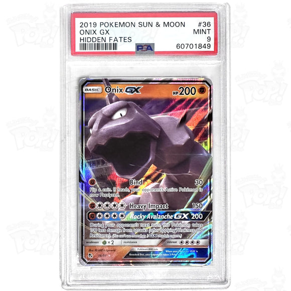 Pokemon Tcg: Onix Gx Hidden Fates 36/68 Psa 9 Trading Cards