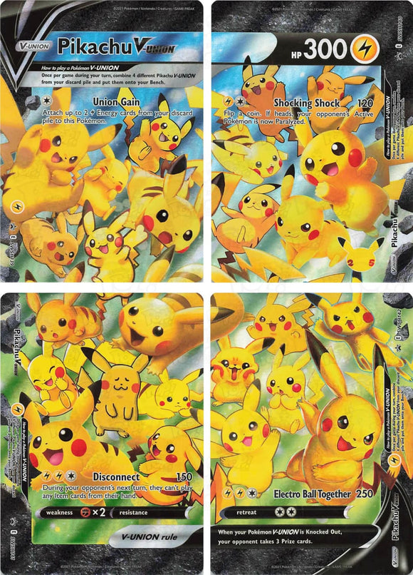 Pokemon Tcg: Pikachu V-Union [Set Of 4] Promo Trading Cards