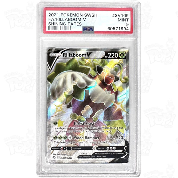 Pokemon Tcg: Rillaboom V Sv105/Sv122 Psa 9 Trading Cards
