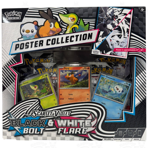 Pokemon TCG: Scarlet & Violet Black Bolt & White Flare Unova Poster Collection Trading Cards