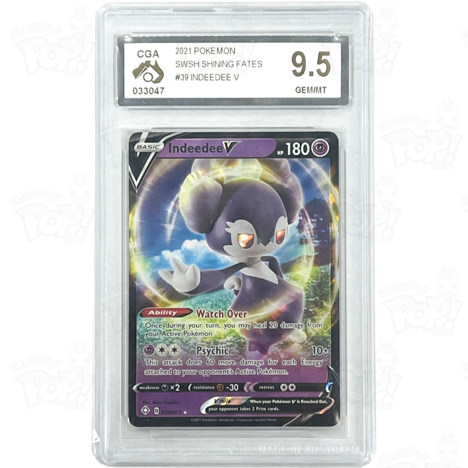 Pokemon TCG: Shining Fates 039/072 / Ultra Rare Indeedee V CGA 9.5 Pokemon TCG: Shining Fates 039/072 / Ultra Rare Indeedee V CGA 9.5