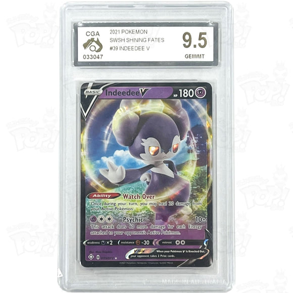 Pokemon Tcg: Shining Fates 039/072 / Ultra Rare Indeedee V Cga 9.5 Trading Cards