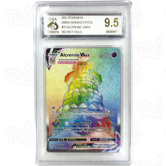Pokemon Tcg: Shining Fates 073/072 / Secret Rare Alcremie Vmax (Secret) Cga 9.5 Trading Cards