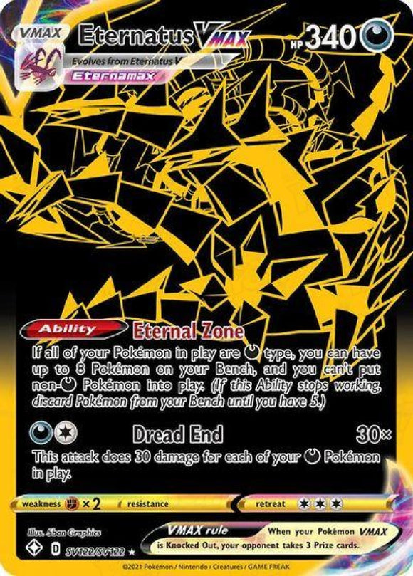 Pokemon TCG: Shining Fates: Eternatus Vmax Sv122/sv122 / Shiny Holo Rare Trading Cards