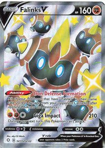 Pokemon Tcg: Shining Fates: Falinks V Sv115/sv122 / Shiny Holo Rare Trading Cards